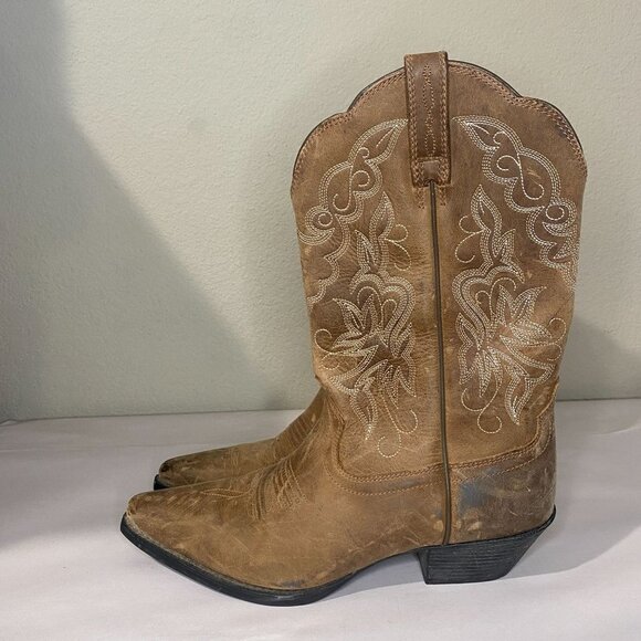 Ariat Leather Boots Heritage Western J Toe Sassy Brown - Picture 2 of 9